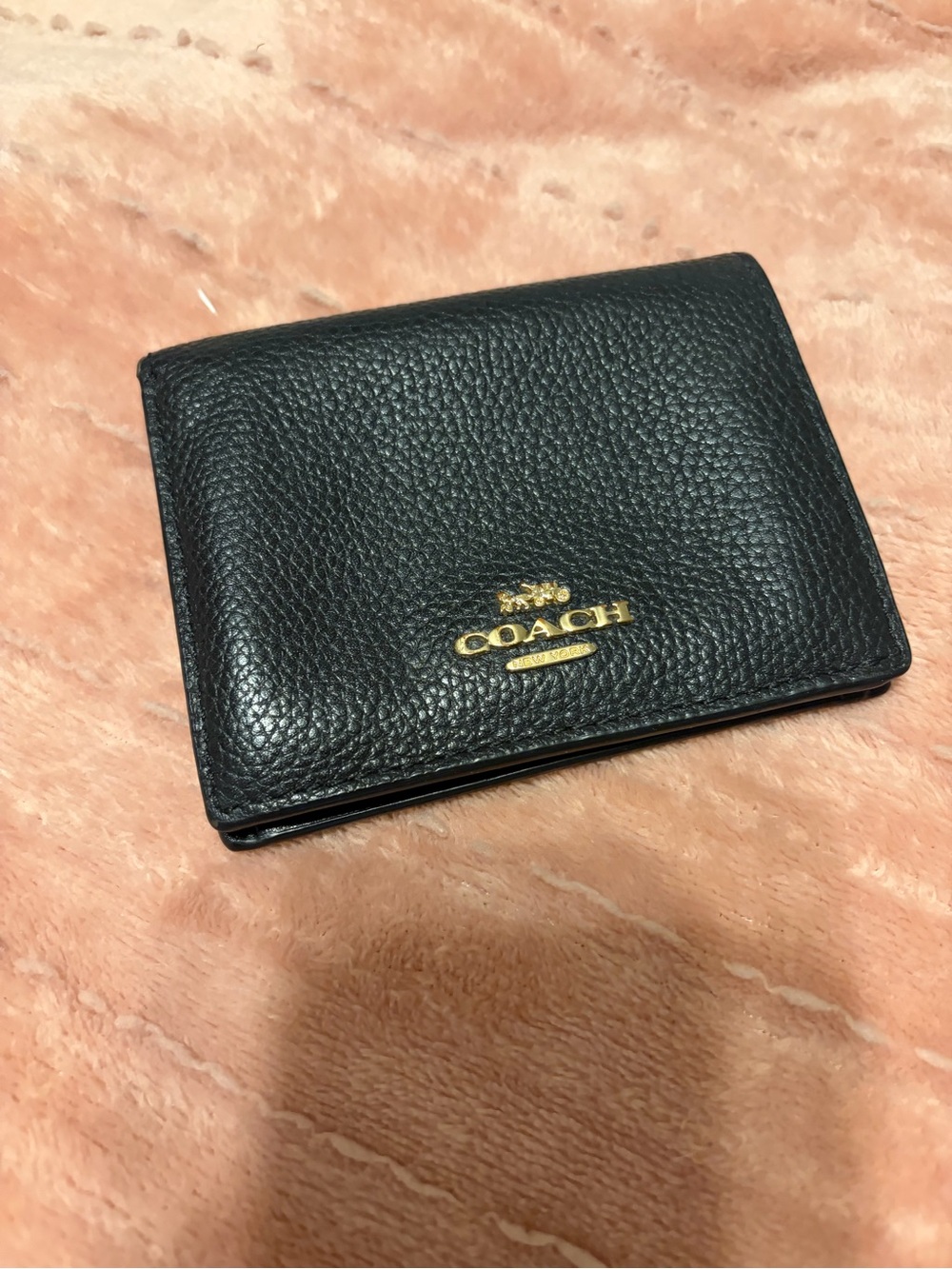 Coach Black Pebbled Leather wallet